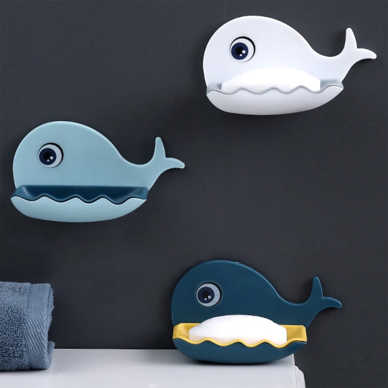 4747 Fish Shape Soap Dish Adhesive Waterproof Wall Mounted Bar Soap Dish Holder (Pack of 2Pc) 4747 Fish Shape Soap Dish Adhesive Waterproof Wall Mounted Bar Soap Dish Holder (Pack of 2Pc)